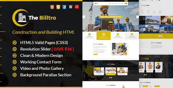 The Billtro – Construction HTML Template
