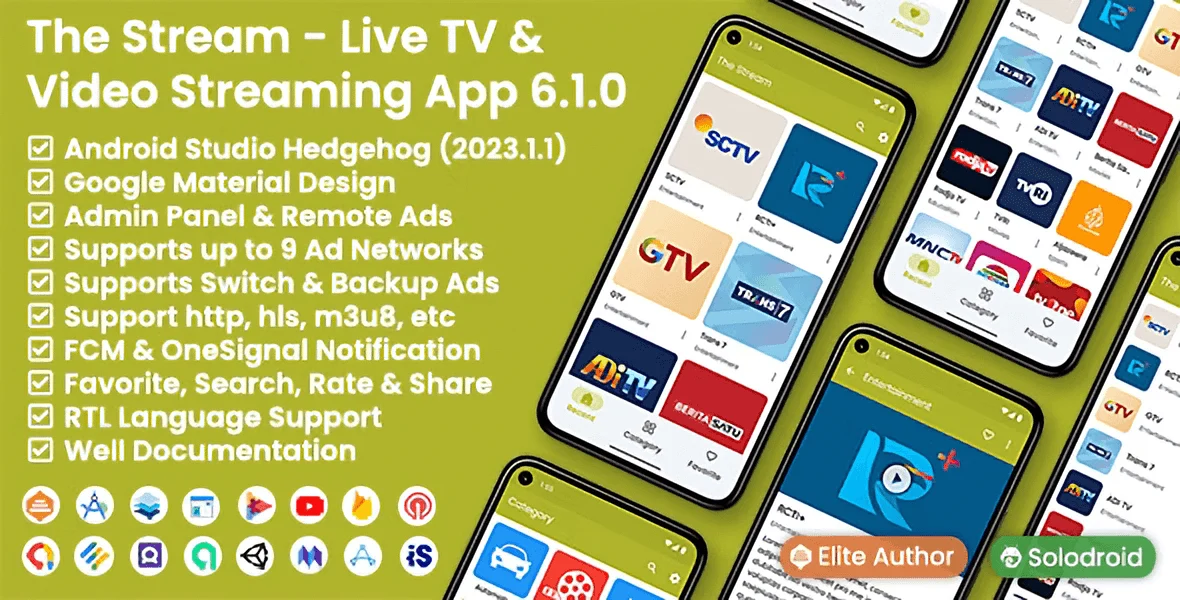 The Stream – Live TV & Video Streaming App Admin PHP