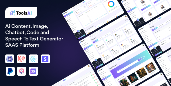 ToolsAi – Ai Content, Image, Chatbot, Code and Speech To Text Generator SAAS Platform PHP