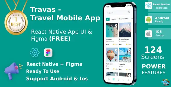 Traves – Travel Mobile App – UI Kit – React Native