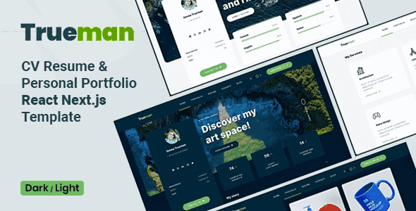 Trueman – React Personal Portfolio NextJS Template