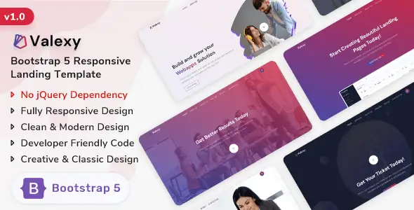 Valexy – Bootstrap 5 Landing Page Template HTML