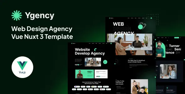 Ygency – Web Design Agency Vue Nuxt Template
