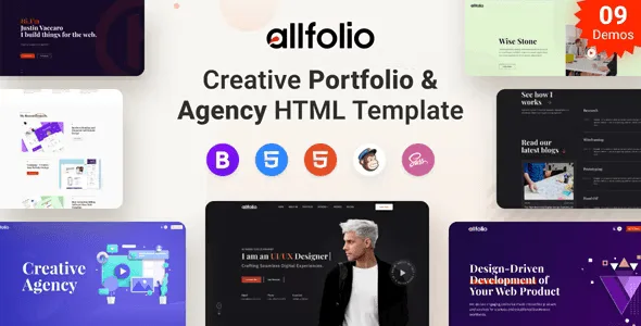 Allfolio – Creative Portfolio & Agency HTML Template
