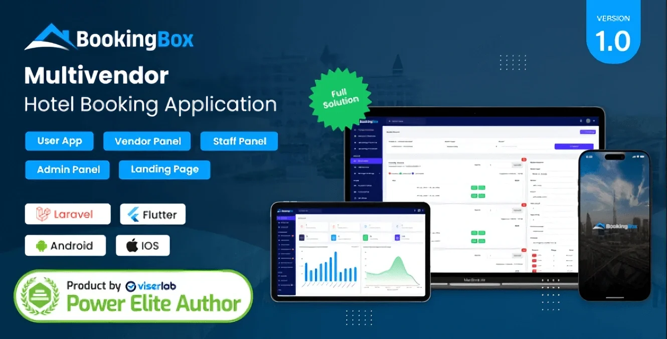 BookingBox – Complete MultiVendor Hotel Booking Application SAAS Script PHP