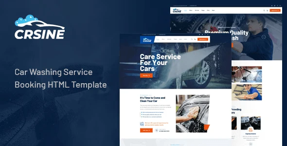 CRSINE – Car Washing Service Booking HTML Template
