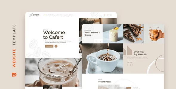 Cafert – Cafe and Restaurant Website Template HTML