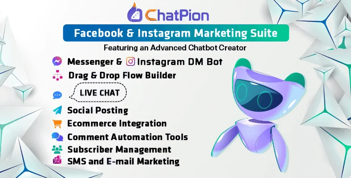 ChatPion – Facebook Chatbot, eCommerce & Social Media Management Tool (EXTENDIDA) PHP Script