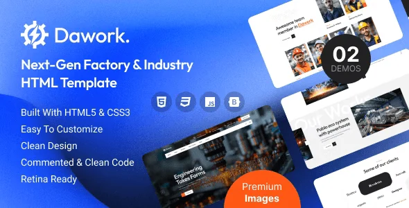 Dawork – Next-Gen Factory & Industry HTML Template