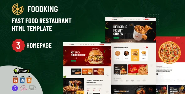 Foodking – Fast Food Restaurant HTML Template
