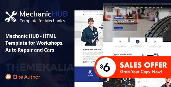 Mechanic HUB – Car Repair HTML Template