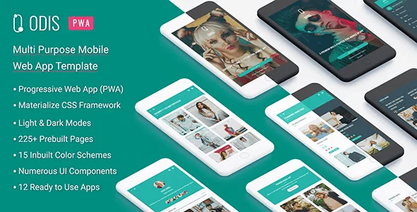 Odis – PWA Mobile App (Progressive Web App) Template HTML