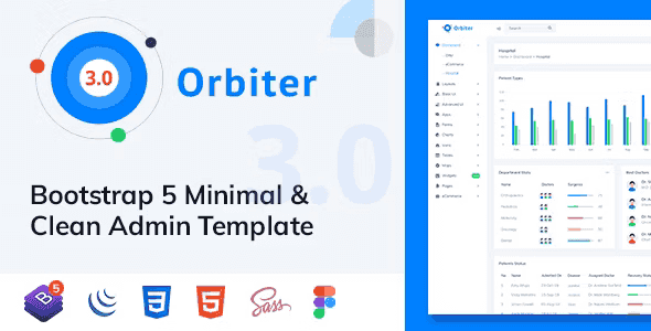 Orbiter – Bootstrap + Laravel + Vue Minimal & Clean Admin Template