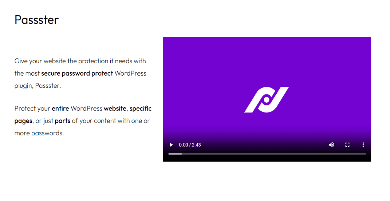 Passster Premium WordPress Plugin