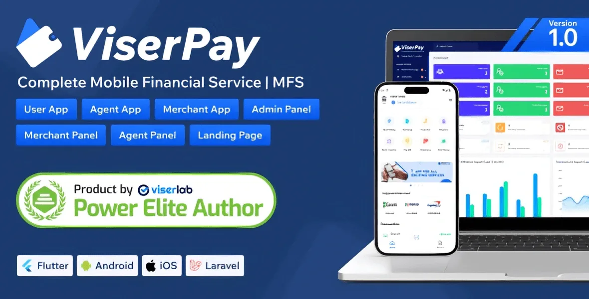 ViserPay – Complete Mobile Financial Service Script PHP