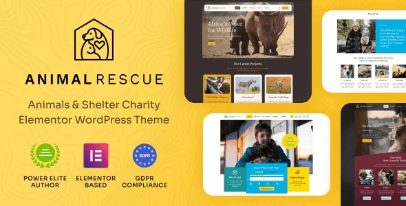 Animal Rescue – Shelter Charity WordPress Theme