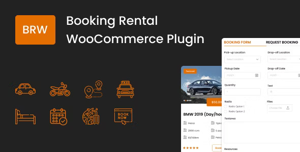 BRW – Booking Rental Plugin WooCommerce WordPress