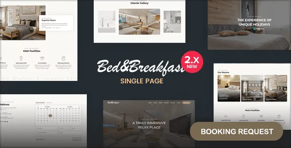 Bed & Breakfast – Responsive Single Page HTML5 Template