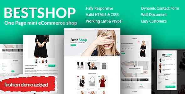 Bestshop – One Page Mini eCommerce Shop Template HTML