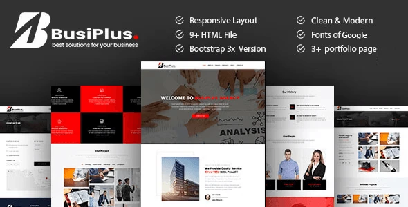Busiplus – Corporate Business HTML5 Template