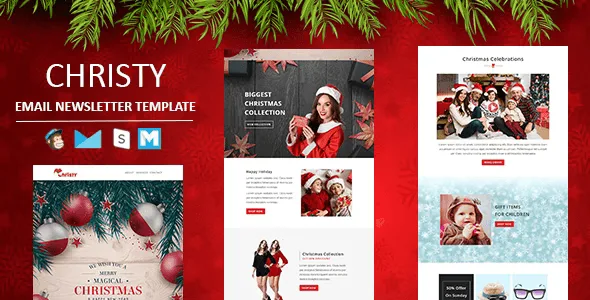 Christy – Responsive Christmas Email Template HTML with Stampready Builder Access