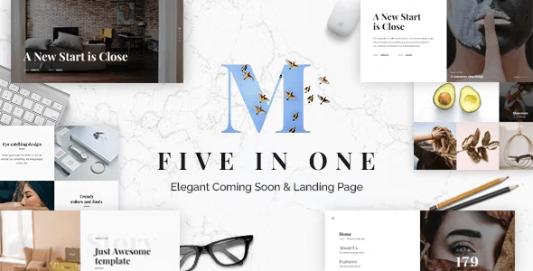 Mixio – Five in One Coming Soon and Landing Page Template HTML