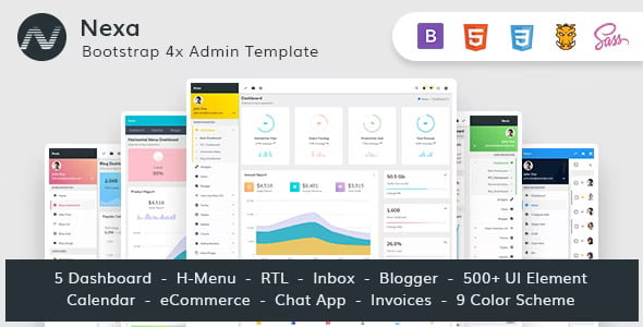 Nexa – Bootstrap4 Material Design Premium Admin Dashboard HTML Template