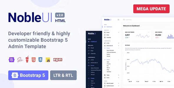 NobleUI – HTML Bootstrap 5 Admin Dashboard Template