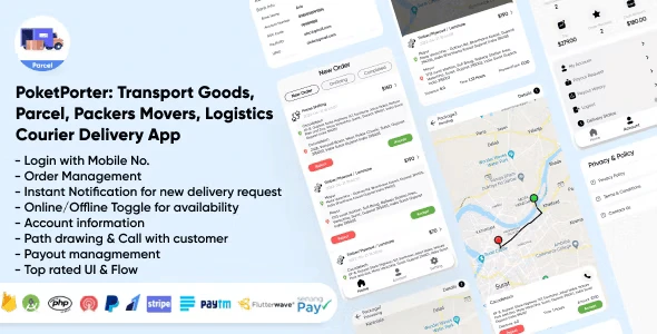 PoketPartner – Local Parcel Delivery System – Courier Delivery & Custom Delivery App Partner App