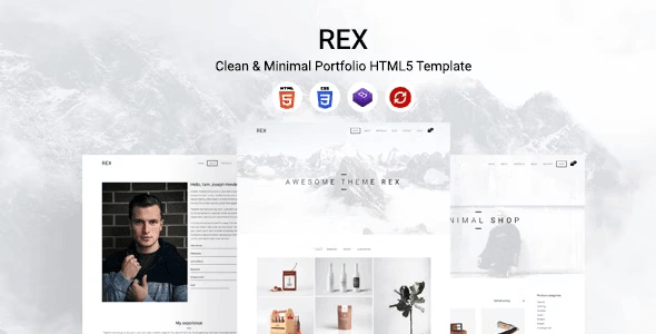 Rex – Clean & Minimal Portfolio HTML5 Template