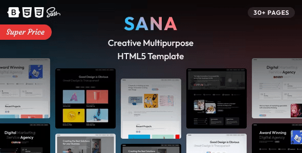 Sana – Creative Multipurpose HTML5 Template