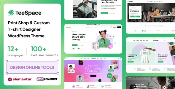 TeeSpace – Print Shop & Custom T-shirt Designer WordPress Theme