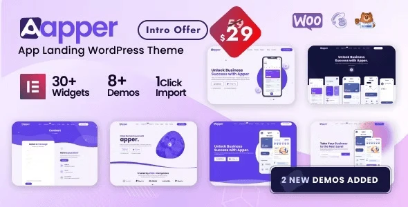 Apper – WordPress Multi-concept App Landing Page Theme