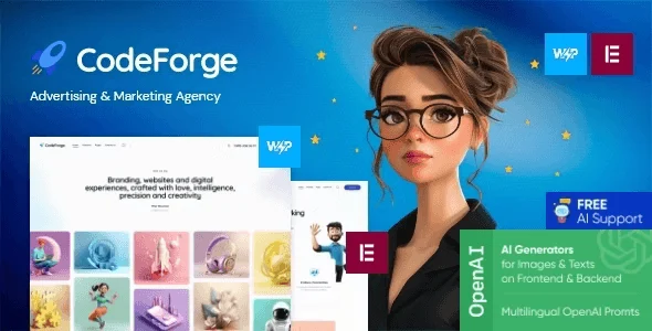 CodeForge – IT Company WordPress Theme