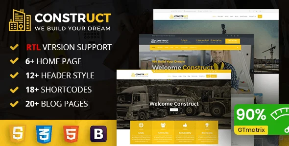 Construct – Construction, Building & Maintenance Business Template HTML
