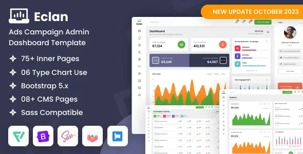 Eclan – Ads Campaign Admin Dashboard Template HTML