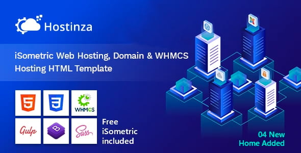Hostinza – Isometric Web Hosting, Domain and WHMCS Html Hosting Template