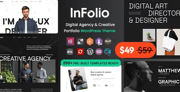 Infolio – Digital Agency & Creative Portfolio WordPress Elementor Theme