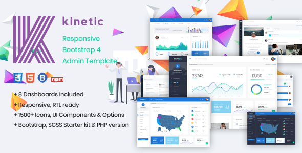 Kinetic – HTML Bootstrap 4 Admin Template