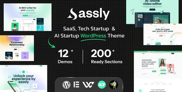 Sassly – SaaS, AI & Tech Startup Theme WordPress