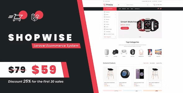 Shopwise – Laravel Ecommerce Multilingual System PHP