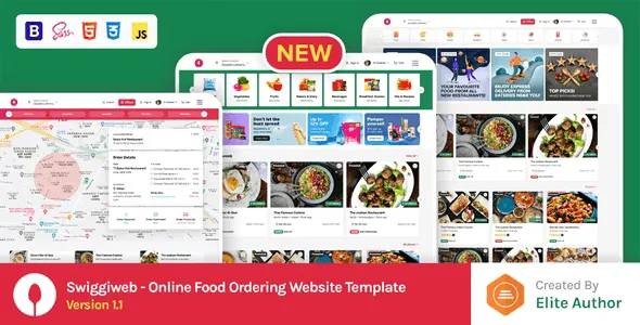 Swiggiweb – Online Food Ordering Website Template HTML