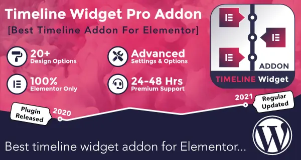 Timeline Widget Pro For Elementor WordPress Plugin