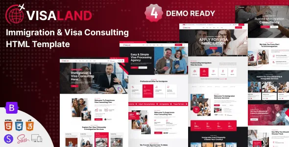 Visaland – Immigration & Visa Consulting HTML Template