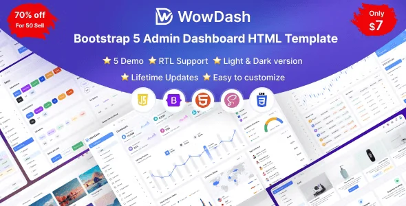 WowDash – Bootstrap 5 Admin Dashboard HTML Template Multipurpose