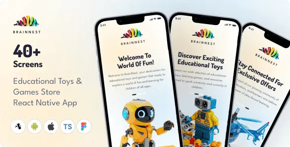 BrainNest – Educational Toys & Games Store App Expo 51.0.9 Frontend