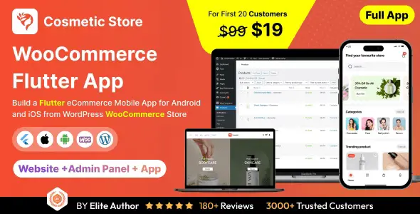 Cosmetic Store App – E-commerce Store app in Flutter 3.x (Android, iOS) with WooCommerce Full App