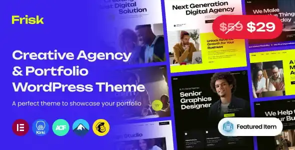 Frisk – Creative Agency & Portfolio WordPress Theme