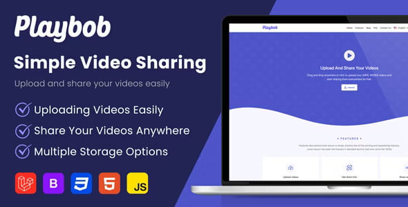 Playbob – Simple Video Sharing PHP Script