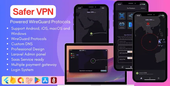 Safer VPN – Cross-Platform WireGuard Flutter